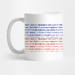 Red & Blue Retro American Flag Mug